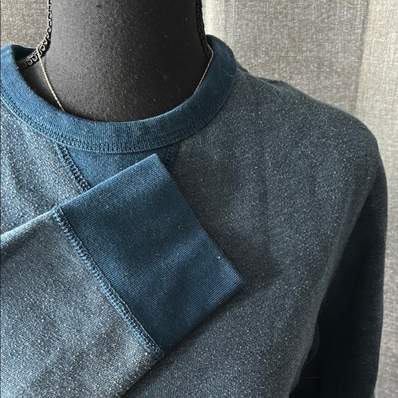 J. Crew Blue Crewneck Sweater with Relaxed Fit and Ribbed Details - Picture 4 of 4